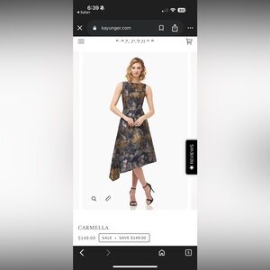 Kay Unger Sleeveless Dress
CARMELLA (Sold out online)
Size 10 / NWT